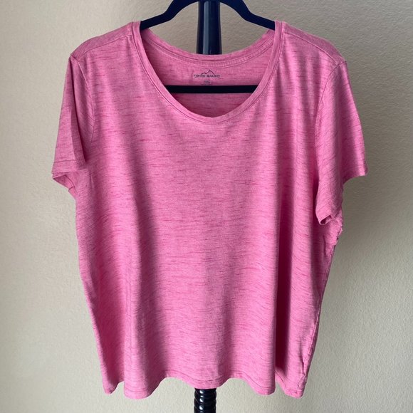 SALE: EDDIE BAUER, Pink Sort Sleeve Tee Shirt, Plus Size, 3X - Picture 1 of 5